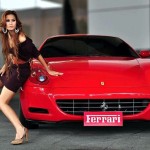 Woman with Ferrari